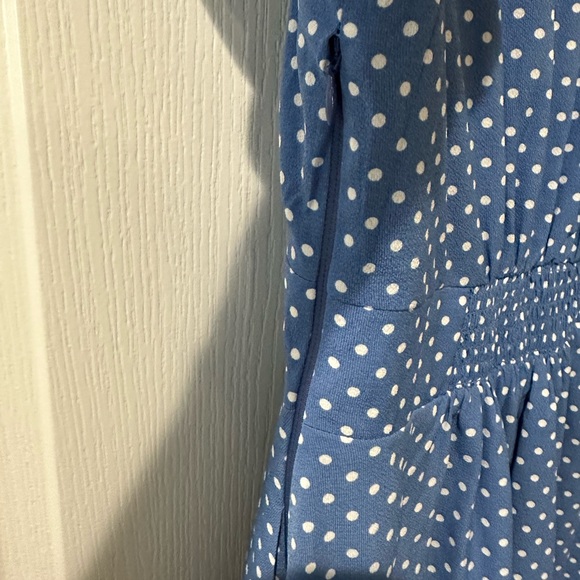 Kate Spade Cornflower Blue Tea Garden Toss Poplin Fit and Flare Dress - Picture 10 of 16